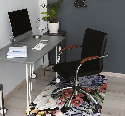 Tapis de chaise de bureau Pivoine