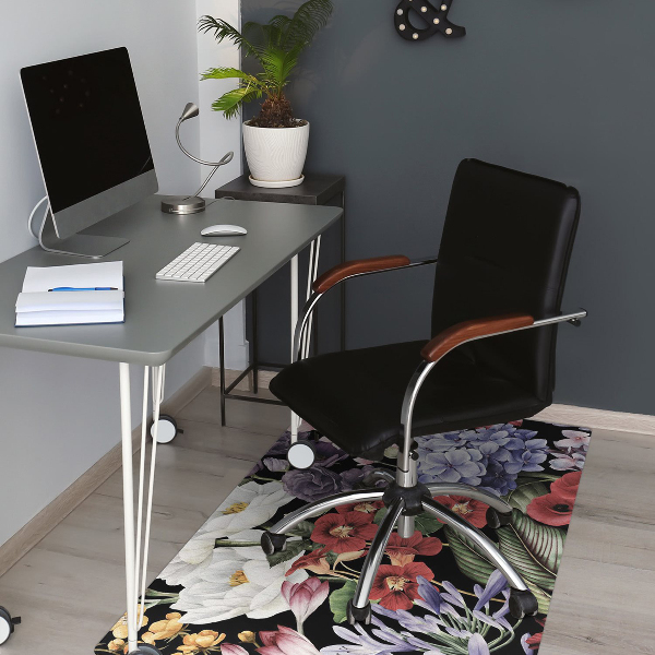 Tapis de chaise de bureau Pivoine