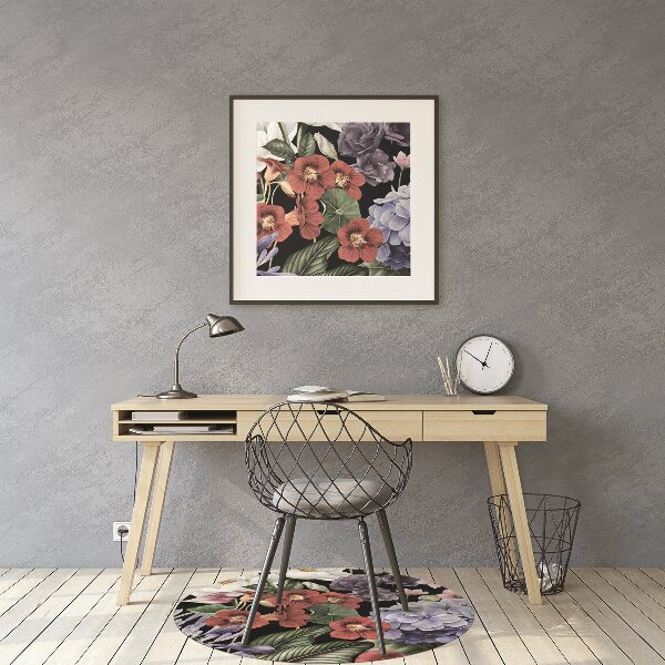 Tapis de chaise de bureau Pivoine