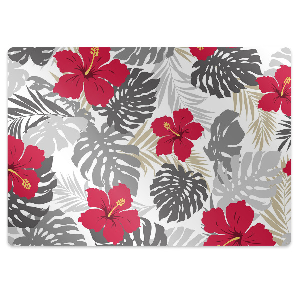 Tapis de chaise de bureau Hibiscus