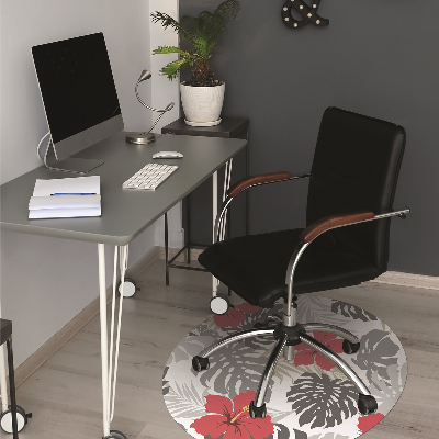 Tapis de chaise de bureau Hibiscus