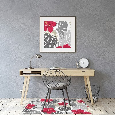 Tapis de chaise de bureau Hibiscus