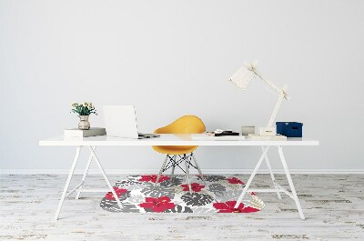 Tapis de chaise de bureau Hibiscus