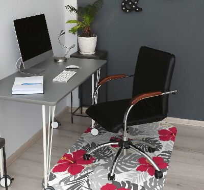 Tapis de chaise de bureau Hibiscus