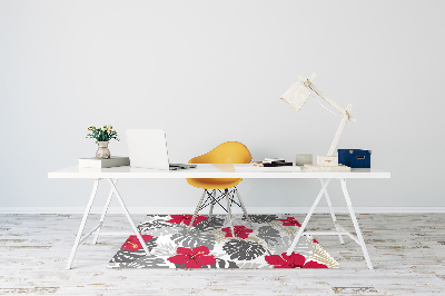 Tapis de chaise de bureau Hibiscus