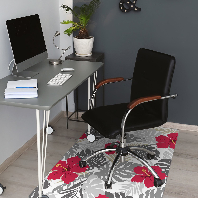 Tapis de chaise de bureau Hibiscus