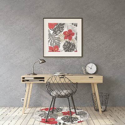 Tapis de chaise de bureau Hibiscus