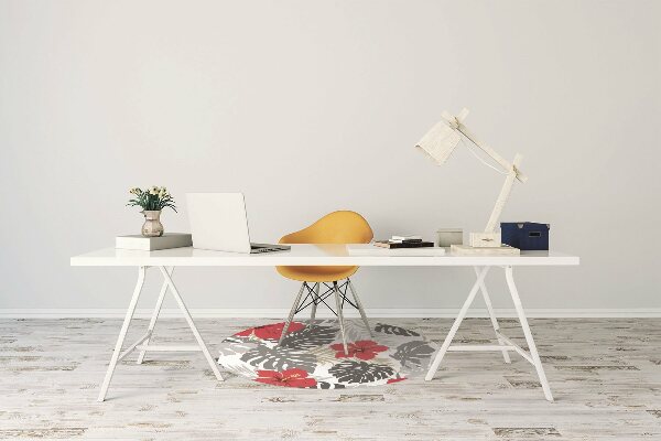 Tapis de chaise de bureau Hibiscus