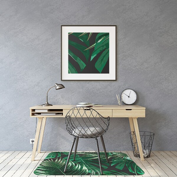 Tapis de chaise de bureau Fleurs rouges