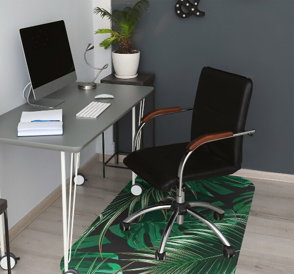 Tapis de chaise de bureau Fleurs rouges
