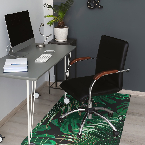Tapis de chaise de bureau Fleurs rouges