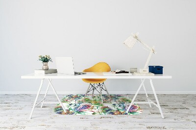 Tapis de chaise de bureau Fleurs colorées