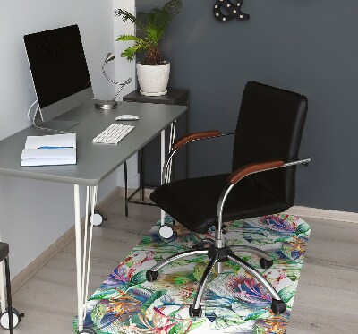 Tapis de chaise de bureau Fleurs colorées