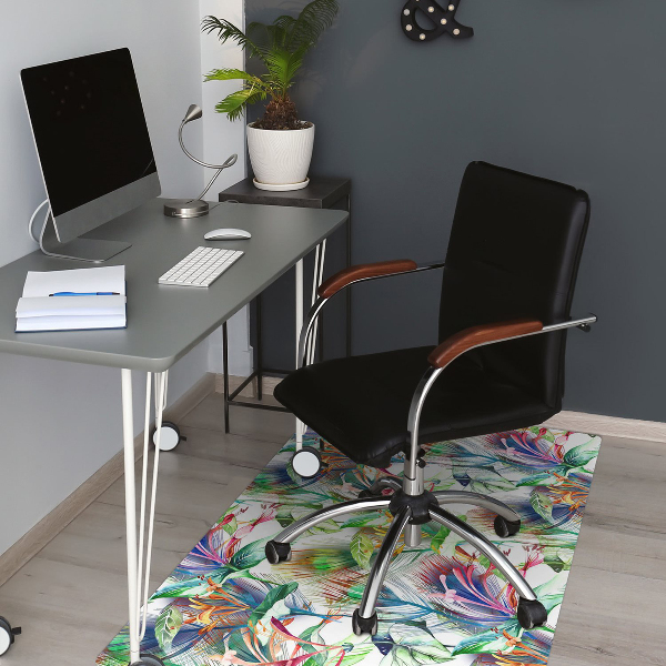 Tapis de chaise de bureau Fleurs colorées