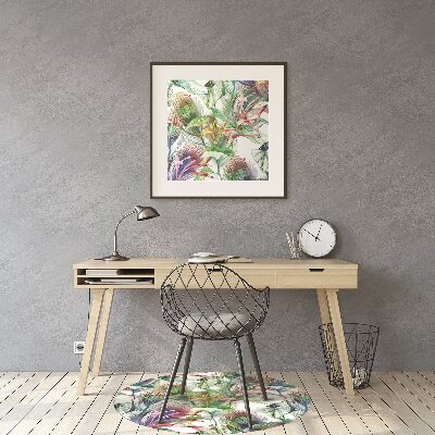 Tapis de chaise de bureau Fleurs colorées