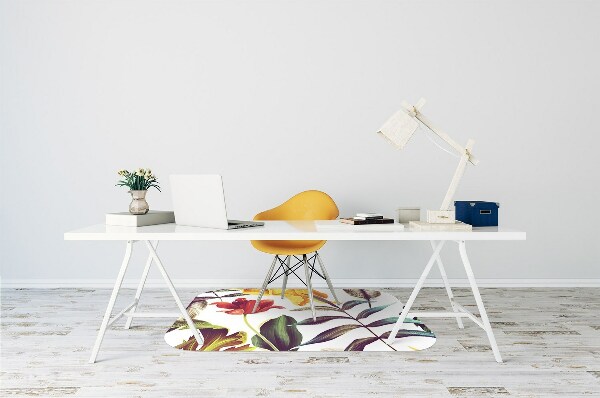 Tapis fauteuil bureau do biura Fleurs tropicales