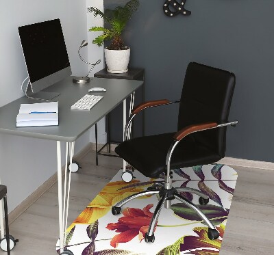 Tapis fauteuil bureau do biura Fleurs tropicales