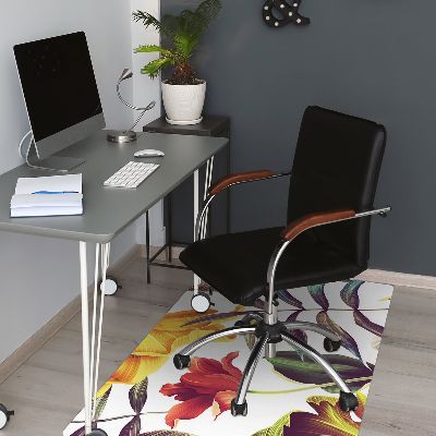 Tapis fauteuil bureau do biura Fleurs tropicales