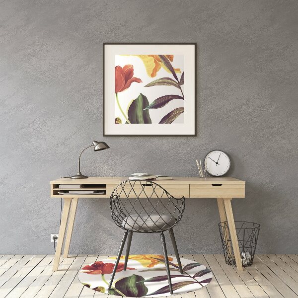 Tapis fauteuil bureau do biura Fleurs tropicales