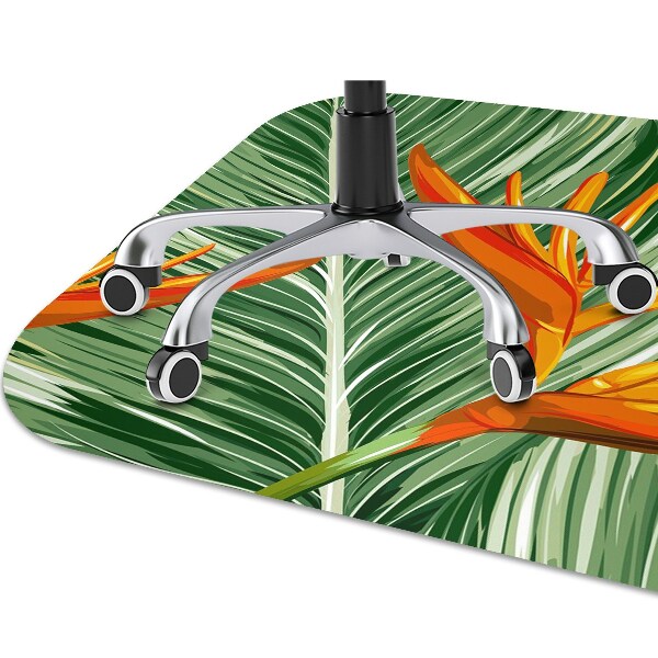 Tapis pour chaise de bureau Feuilles de palmier