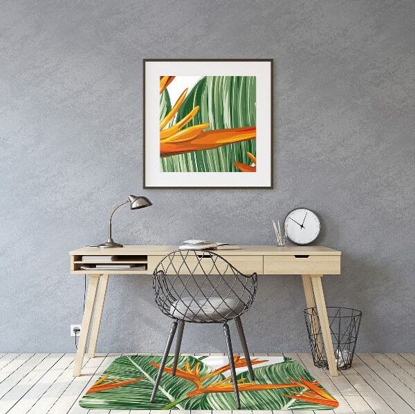 Tapis pour chaise de bureau Feuilles de palmier