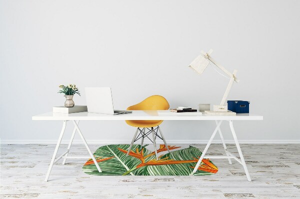 Tapis pour chaise de bureau Feuilles de palmier
