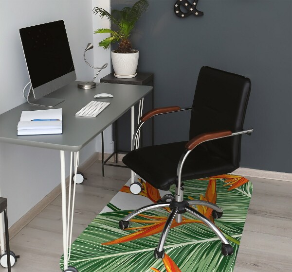 Tapis pour chaise de bureau Feuilles de palmier