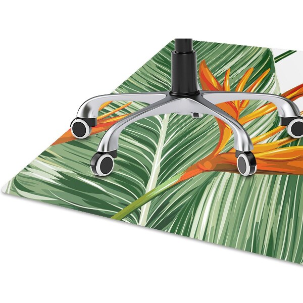 Tapis pour chaise de bureau Feuilles de palmier