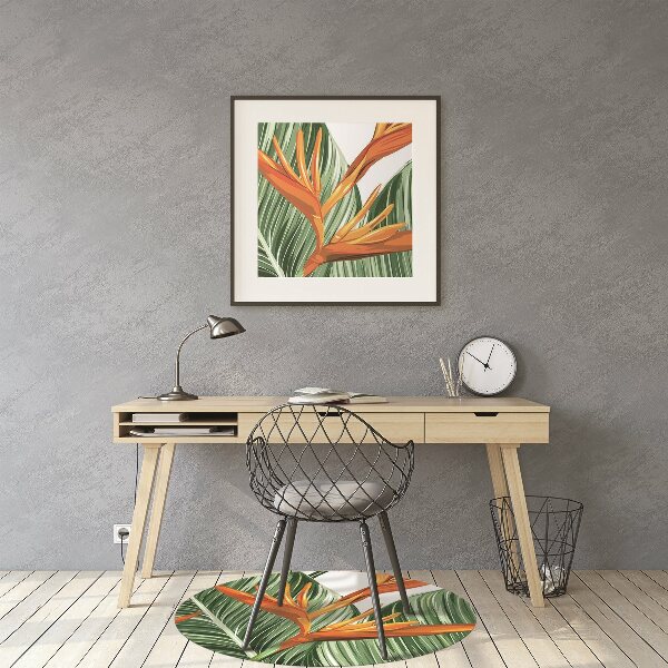 Tapis pour chaise de bureau Feuilles de palmier