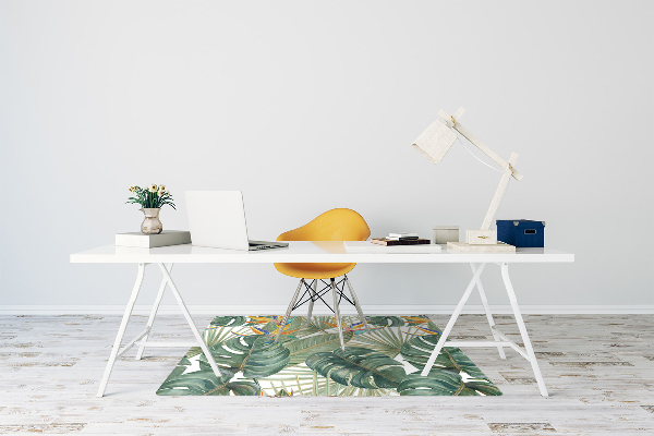 Tapis de chaise de bureau Feuilles peintes
