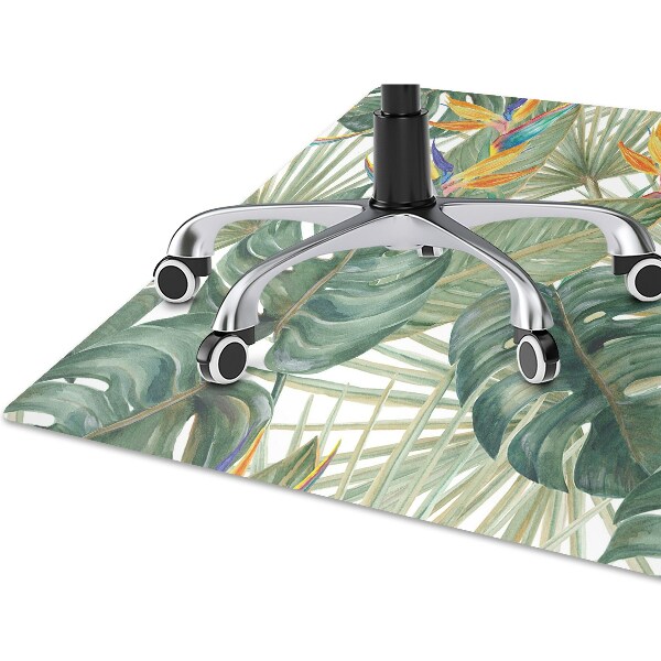 Tapis de chaise de bureau Feuilles peintes