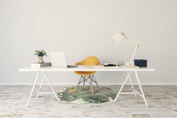 Tapis de chaise de bureau Feuilles peintes