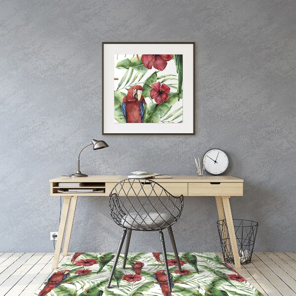 Tapis fauteuil bureau do biura Perroquets exotiques