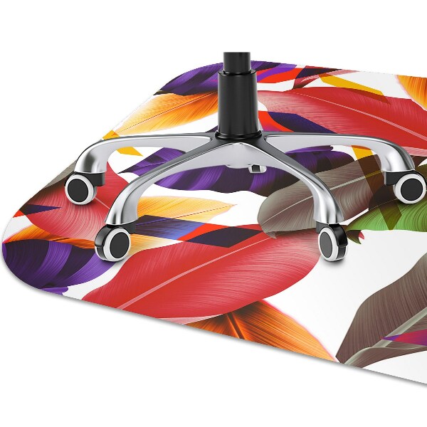 Tapis de chaise de bureau Feuilles colorées