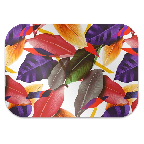 Tapis de chaise de bureau Feuilles colorées
