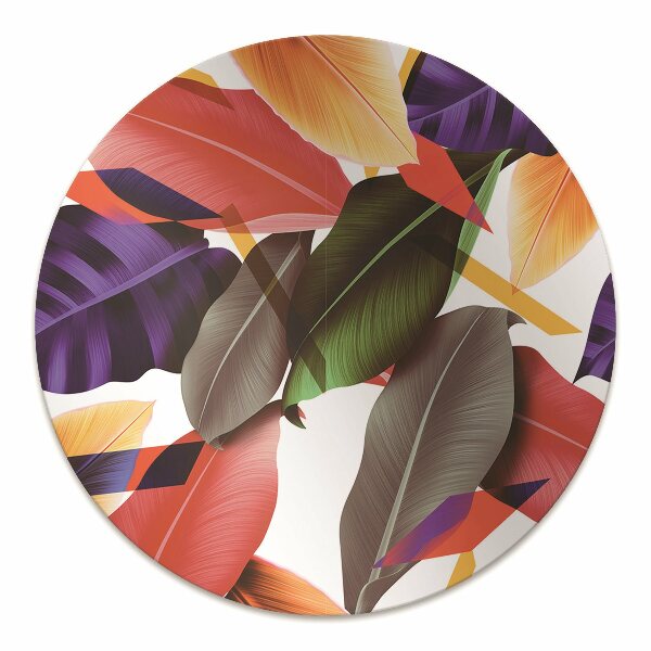 Tapis de chaise de bureau Feuilles colorées