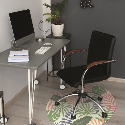 Tapis fauteuil bureau do biura Feuilles exotiques