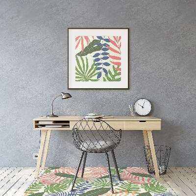 Tapis fauteuil bureau do biura Feuilles exotiques