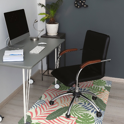 Tapis fauteuil bureau do biura Feuilles exotiques