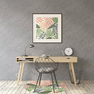 Tapis fauteuil bureau do biura Feuilles exotiques