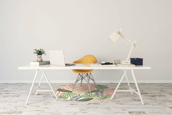 Tapis fauteuil bureau do biura Feuilles exotiques