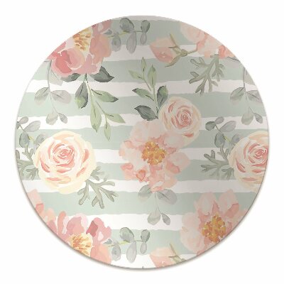 Tapis bureau Fleurs roses