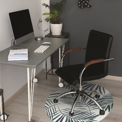 Tapis pour chaise de bureau Feuilles vertes