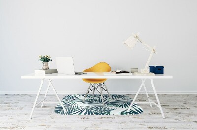 Tapis pour chaise de bureau Feuilles vertes