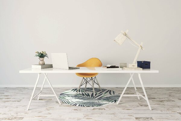Tapis pour chaise de bureau Feuilles vertes