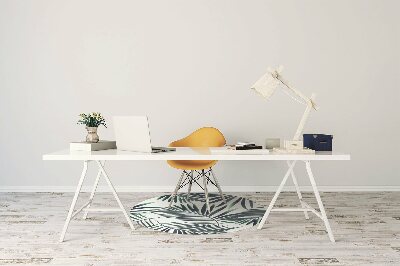 Tapis pour chaise de bureau Feuilles vertes