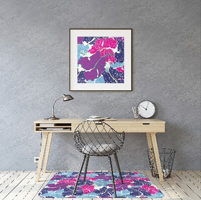 Tapis de chaise de bureau Hibiscus