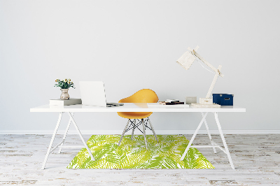 Tapis pour chaise de bureau Feuilles vertes