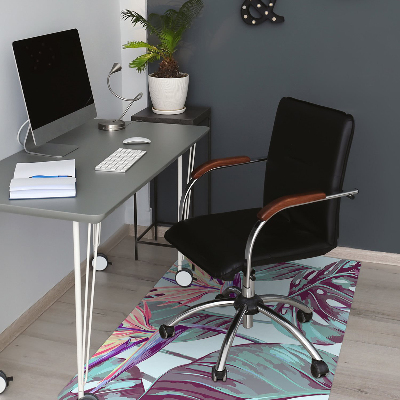 Tapis fauteuil bureau do biura Feuilles tropicales