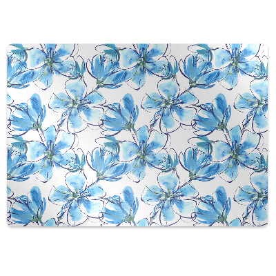 Tapis de chaise de bureau Fleurs aquarelles